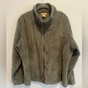 Woolrich Jacket Womens Size XL Lite Olive Wide Whale Corduroy
Full Zip Pockets